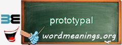 WordMeaning blackboard for prototypal